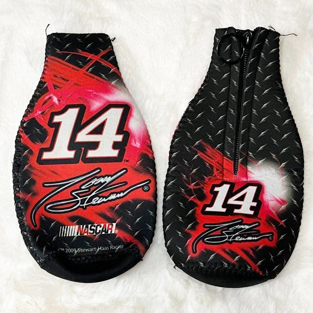 🔮 5/$25 Set of 2 NASCAR Tony‎ Stewart Zip Up Bottle Koozies